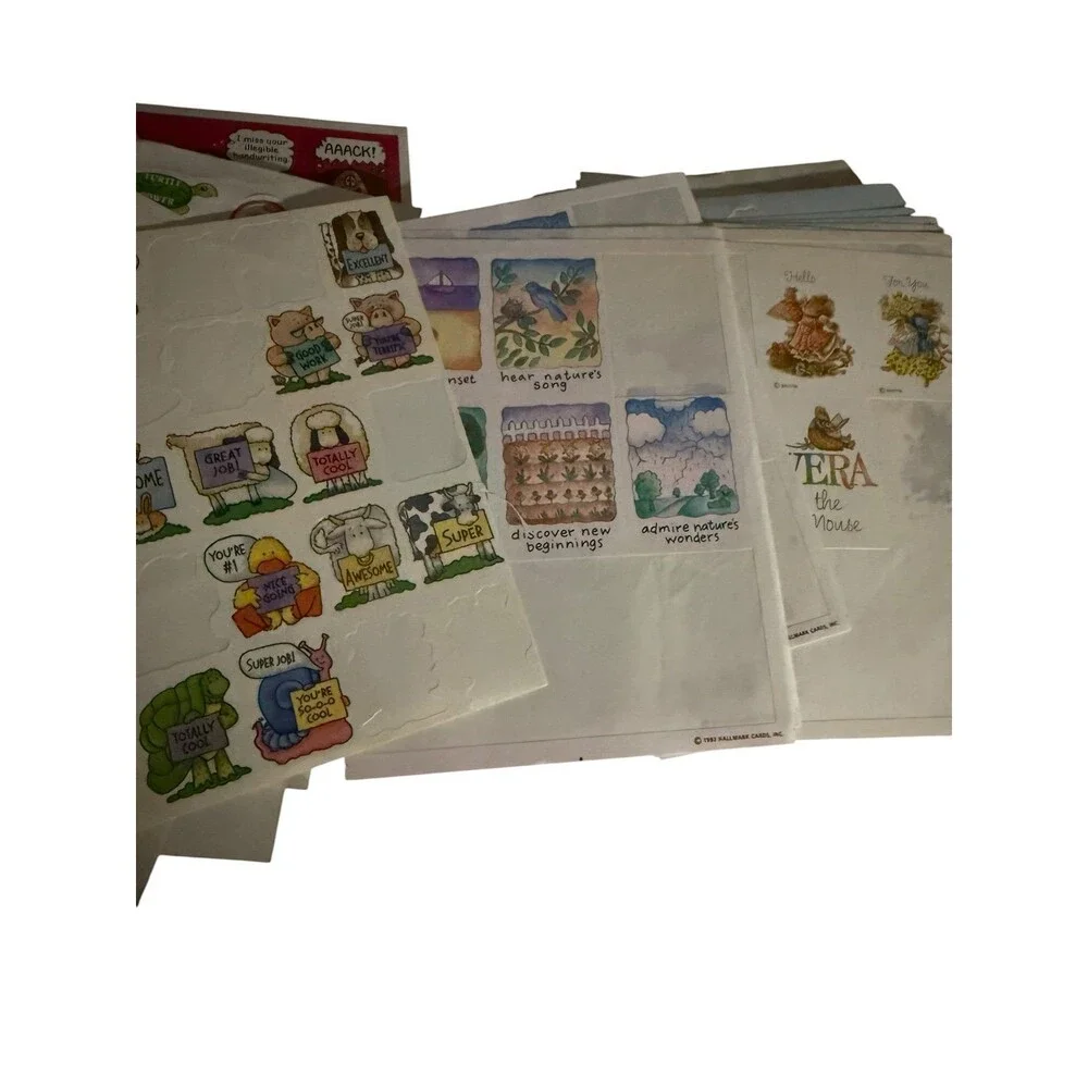 Vintage Lot 90s Stickers: Reward Encouragement Vera Mouse Birth Flowers Hallmark